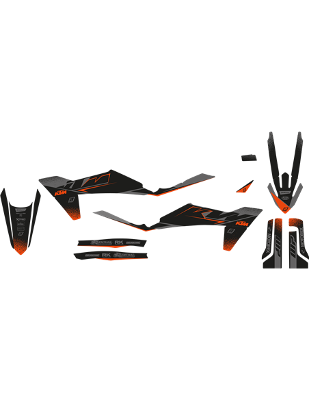 Kit de gráficos con funda de asiento BLACKBIRD RACING 8548Y