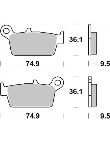 Pastillas de freno HF Street cerámicas orgánicas SBS 604HF