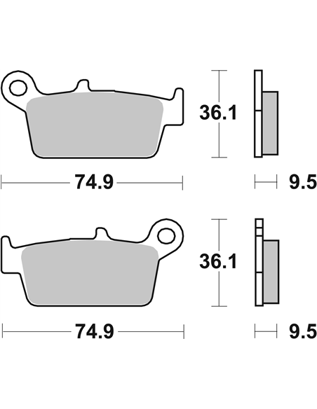 Pastillas de freno HF Street cerámicas orgánicas SBS 604HF