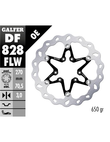 Disco de freno Wave® GALFER DF828FLW