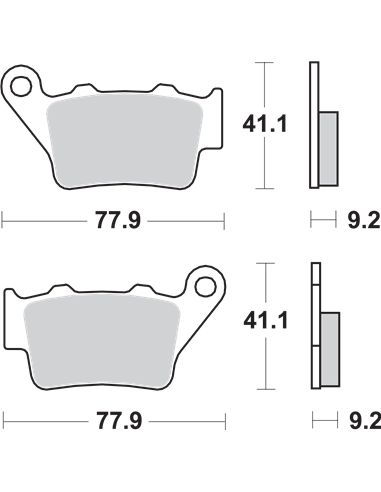 Pastillas de freno trasero LS Street Excel sinterizadas SBS 675LS