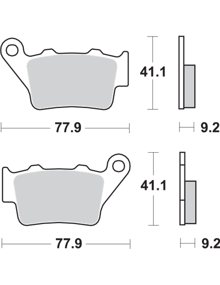 Pastillas de freno trasero LS Street Excel sinterizadas SBS 675LS
