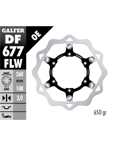 Disco de freno Wave® GALFER DF677FLW