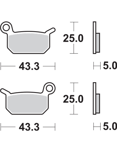 Pastillas de freno SI Offroad sinterizadas SBS 794SI