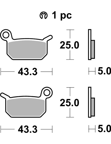 Pastillas de freno RSI Offroad Racing sinterizadas SBS 794RSI
