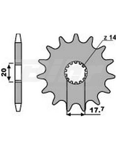 Pignon PBR 12 dents pour pas de chaîne 520 GasGas EC125 Racing