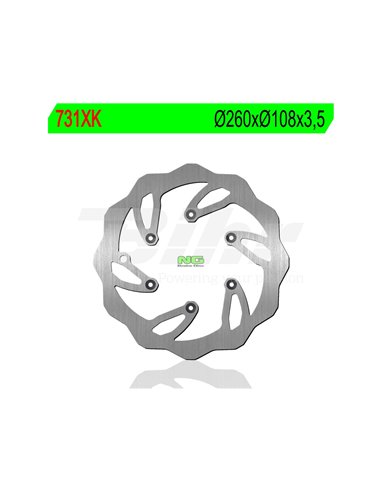Disc de fre NG kit ondulado731XK Ø260 x Ø108 x 3.5