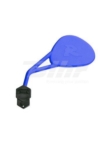 Rétroviseur homologué gauche. Enduro R. avec bride. Bleu Yamaha