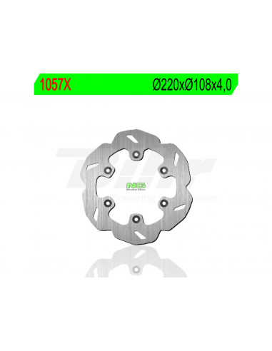 NG ondulado 1057X disco de freio Ø220 x Ø108 x 4 Posição: Traseira