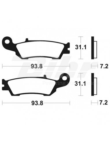 Tecnium MO340 Sintered Brake Pads Position: Front