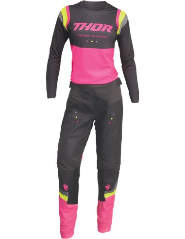 Pantalón de motocross mujer Thor-MX 2022 Pulse Rev Rev charcoal/pink 9/10 2902-0298