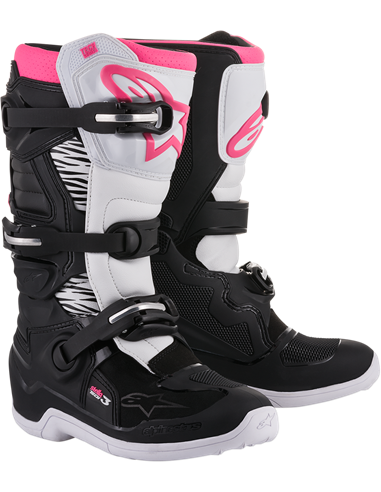ALPINESTARS Womens Stella Tech 3 Offroad Boots Black/White/Pink 6