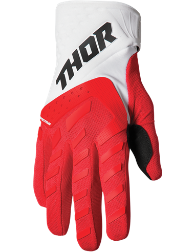 Gants moto cross enfant Thor-MX 2022 Spectrum rouge/blanc XS 3332-1608