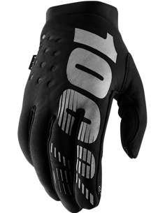 Gants de motocross pour froid 100% Brisker noir / gris Large 10016-057-12