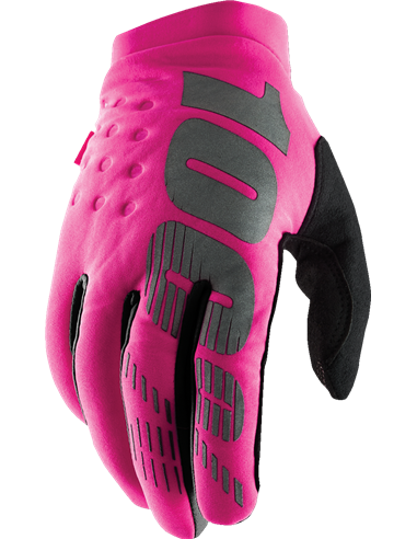 Guants motocròs dona per fred 100% Brisker Gloves Pink / negre Large 11016-263-10