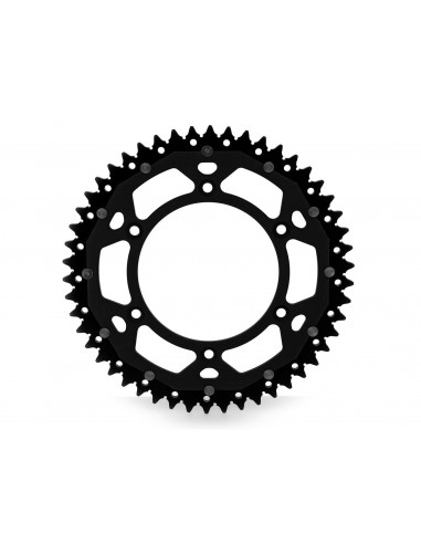 ART Dual-components Rear Sprockets 50 Teeth Ultra-light Self-cleaning Aluminum/Steel 520 Pitch Type 822 Black 4090000750