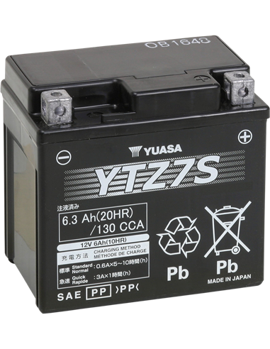 Baterías sin mantenimiento AGM de alto rendimiento YUASA YTZ7S(WC)