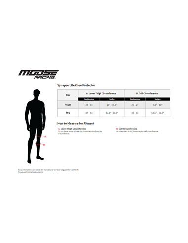 Rodillera Synaps Lite MOOSE RACING 2704-0492