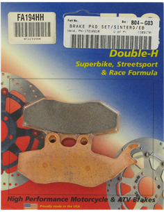Pastillas de freno sinterizadas "HH" EBC FA194HH
