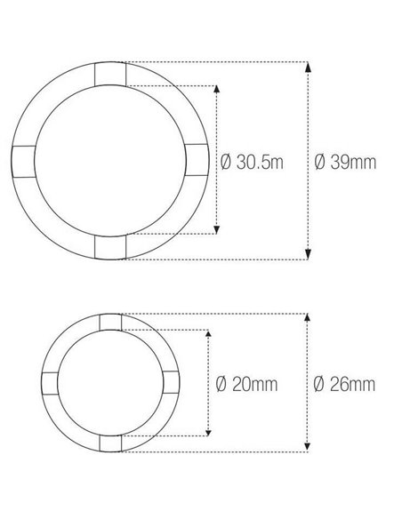 Vaso almenado cilíndrica con muescas MOTION PRO Kawasaki 08-0571