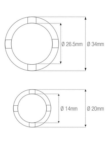 Vaso almenado cilíndrica con muescas MOTION PRO Suzuki 08-0568