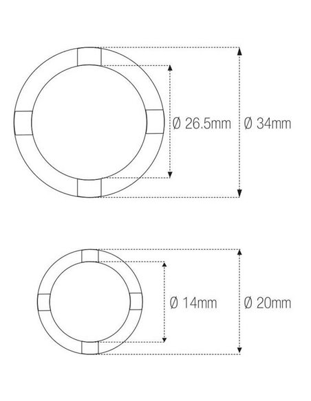 Vaso almenado cilíndrica con muescas MOTION PRO Suzuki 08-0568