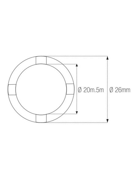 Vaso almenado cilíndrica con muescas MOTION PRO Honda 08-0572