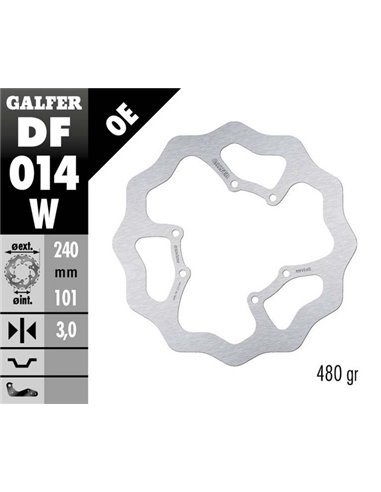 Disco de freno Wave® GALFER DF014W