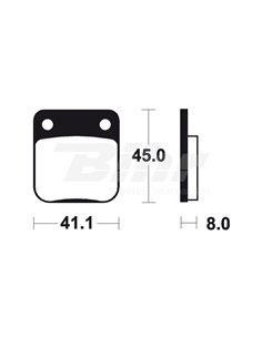 Pastillas de freno Tecnium MO36 Sinterizadas. Posición: Delantera.