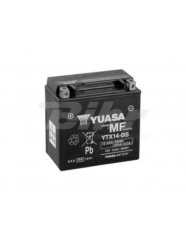 Yuasa YTX14-BS Combipack Battery (with electrolyte)