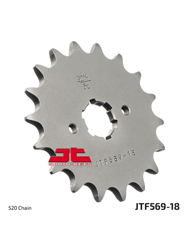 Pignon JTF569.18 18 dents 520 PAS NATUREL SCM420 ALLIAGE D'ACIER CHROMOLY