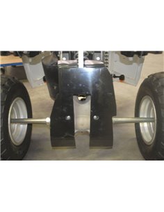 Placa de proteção traseira AXP, 10 mm, preta, Yamaha YFM700R