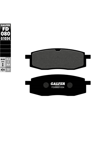 Pastillas de freno semimetálicas GALFER FD080G1054