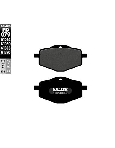 Pastillas de freno semimetálicas GALFER FD079G1054