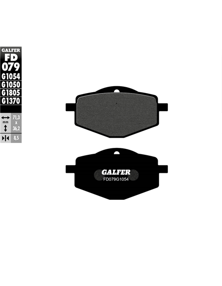 Pastillas de freno semimetálicas GALFER FD079G1054