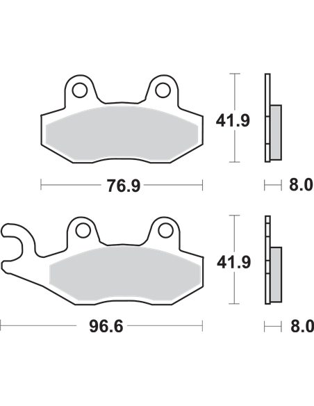 Pastillas de freno SI Offroad sinterizadas SBS 611SI