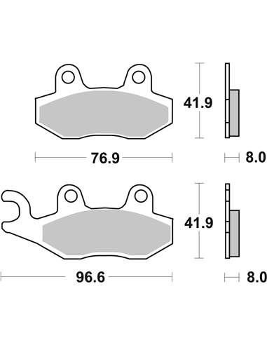 Pastillas de freno RSI Offroad Racing sinterizadas SBS 611RSI