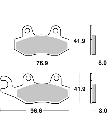 Pastillas de freno RSI Offroad Racing sinterizadas SBS 611RSI