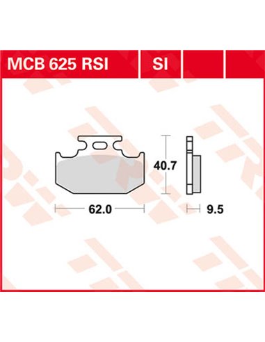 Pastillas de freno sinterizadas offroad serie SI TRW MCB625SI