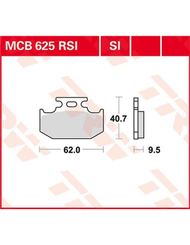 Pastillas de freno sinterizadas offroad serie SI TRW MCB625SI