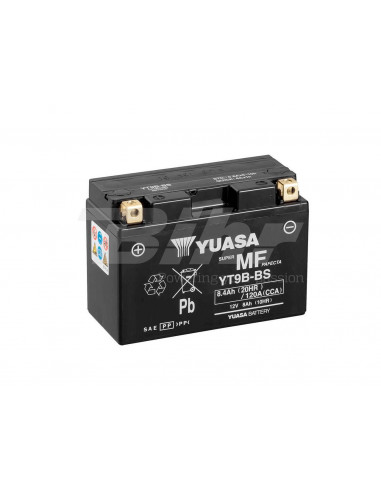 Batterie Combipack Yuasa YT9B-BS (avec électrolyte)