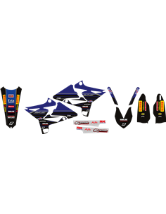 Kit de gráficos Blackbird Racing Replica Factory Team Yamaha 2022 con funda de asiento BLACKBIRD RACING 8242R11