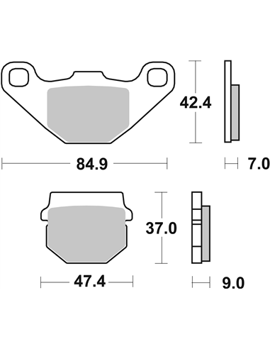 Pastillas de freno SI Offroad sinterizadas SBS 544SI