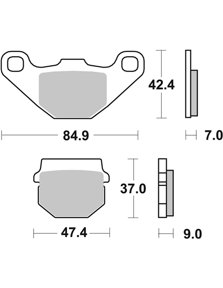 Pastillas de freno SI Offroad sinterizadas SBS 544SI