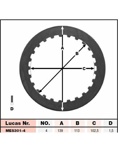 Kit de disco separador de embrague TRW MES316-8