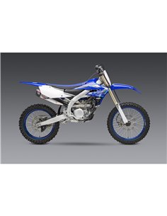 Linea completa escape Yoshimura RS-12, acero inox, Silencioso de aluminio, YZ250F