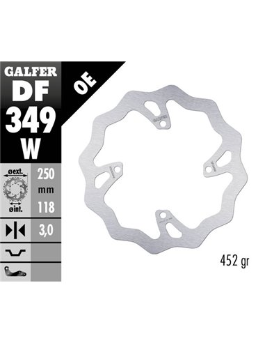 Disco de freno Wave® GALFER DF349W
