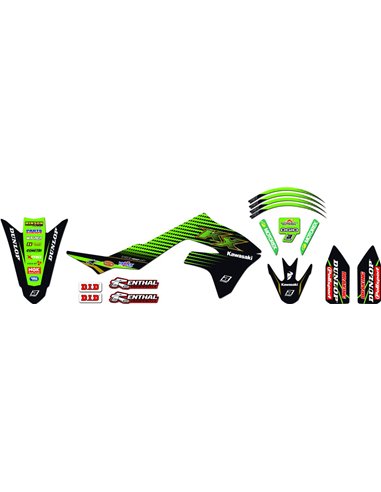 Kit stickers autocollants Blackbird Replica Team Kawasaki 2019