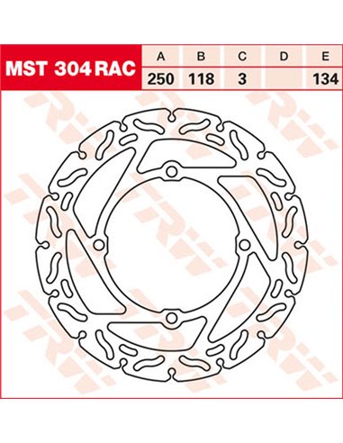 Rotor de fre fix contornejat TRW MST304RAC
