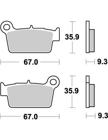 Plaquettes de frein arrière Nitro MOTO-MASTER 094521